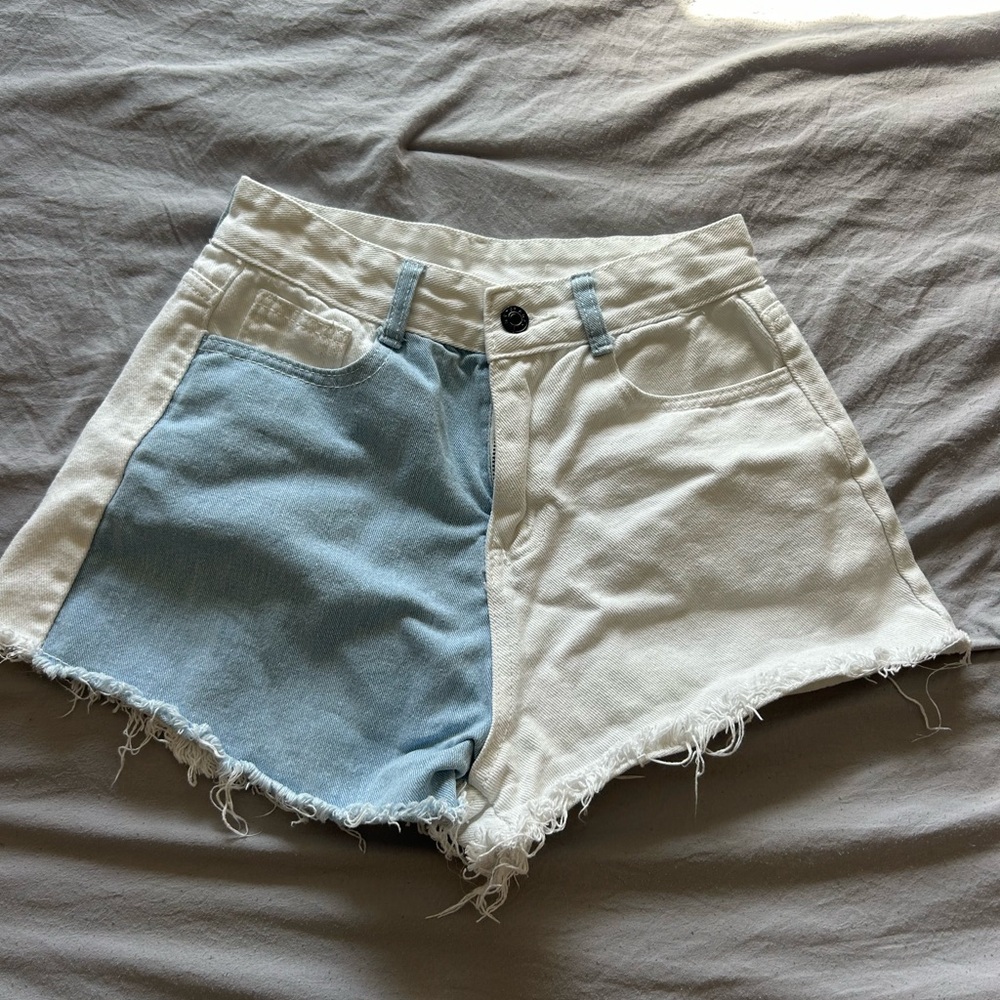 Two-Tone Denim Women's Shorts Sz S